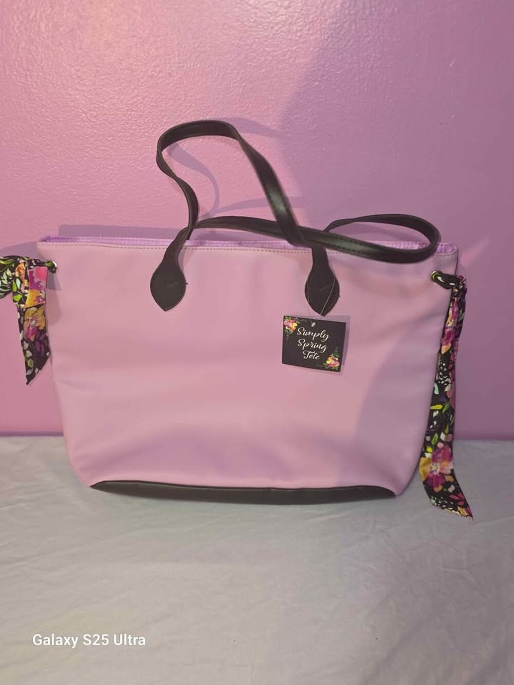 Simply Spring Tote Bag in Lavender